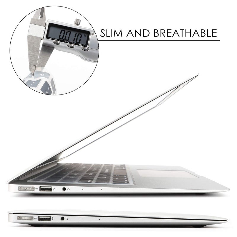 Allinside Gray Ombre Keyboard Cover Skin for MacBook Pro 13" 15" 17" (2015 or Older Version), MacBook Air 13" A1369/A1466, Older iMac Wireless Keyboard MC184LL/B - Image 3